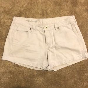 White denim shorts